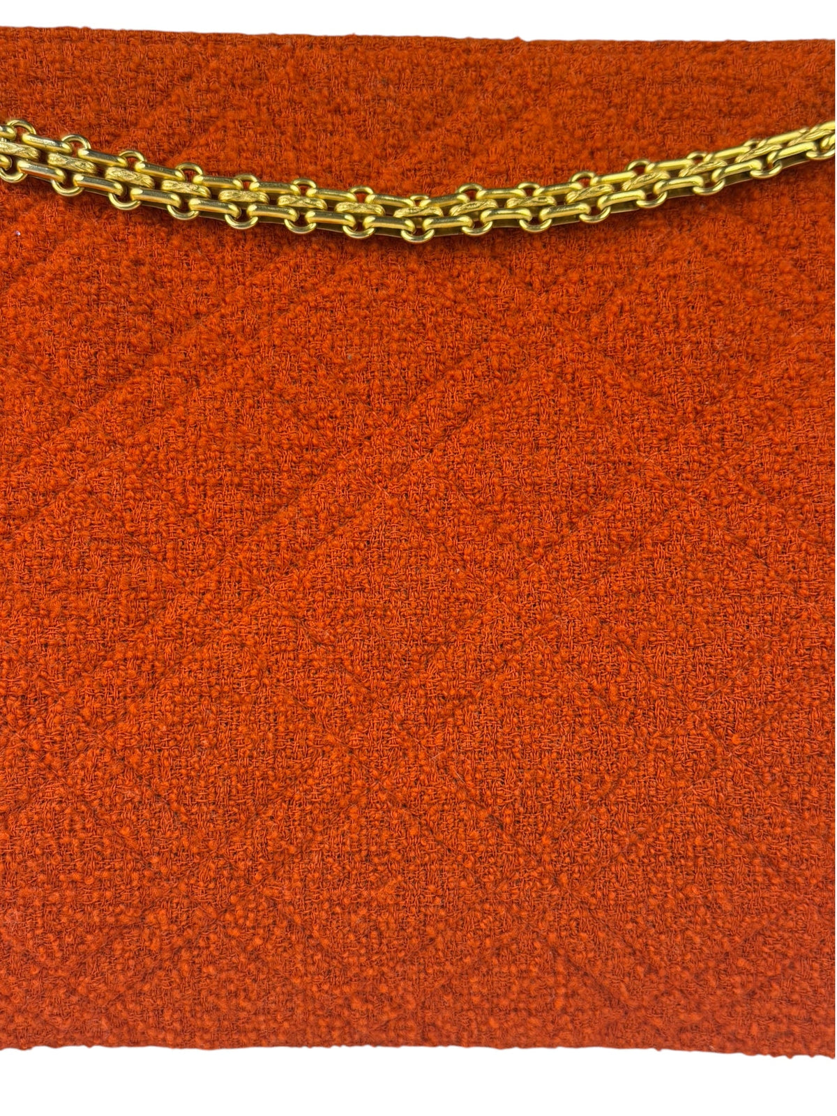 Chanel Vintage Red Quilted Tweed Shoulder Bag 1994