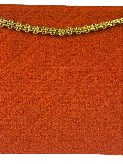 Chanel Vintage Red Quilted Tweed Shoulder Bag 1994