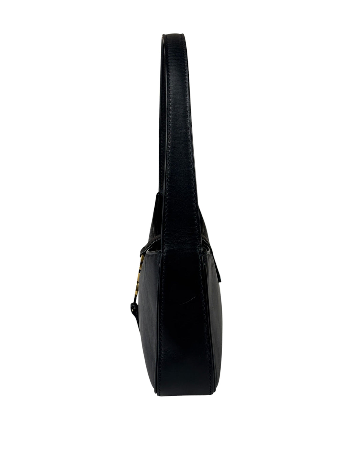 Yves Saint Laurent Black Leather Mini Le 5 À 7 Hobo Bag