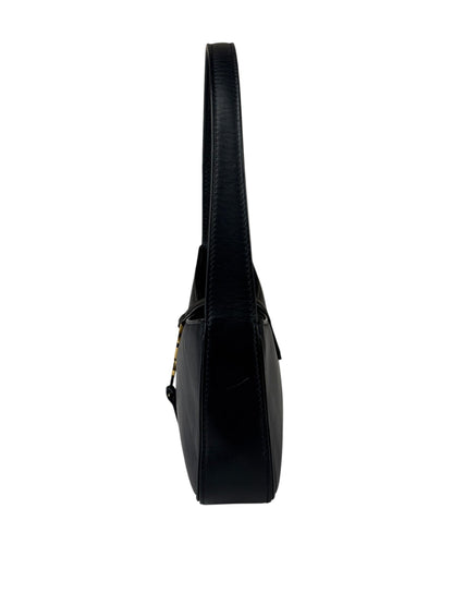 Yves Saint Laurent Black Leather Mini Le 5 À 7 Hobo Bag