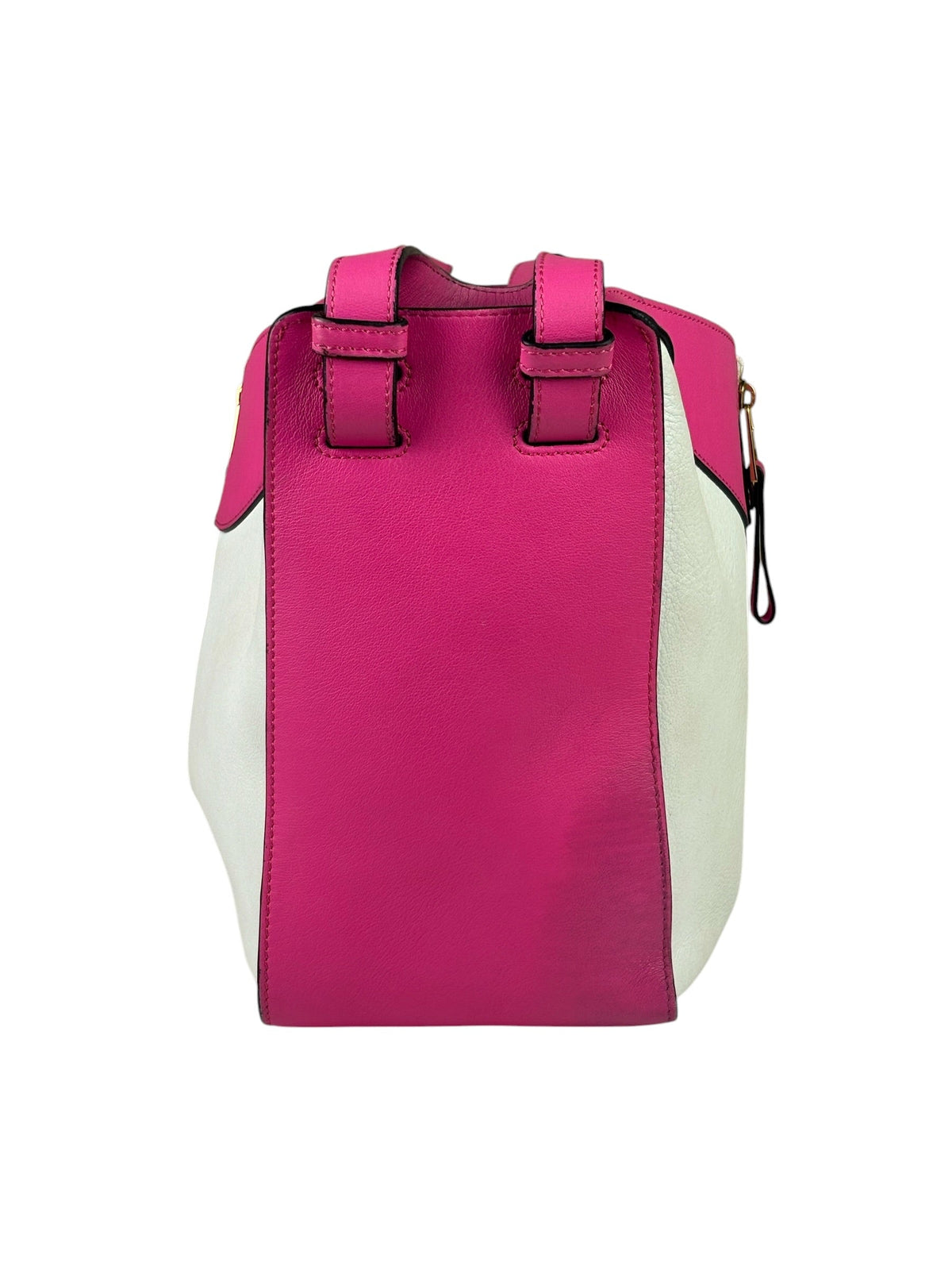 Loewe Pink/White Leather M Hammock Bag