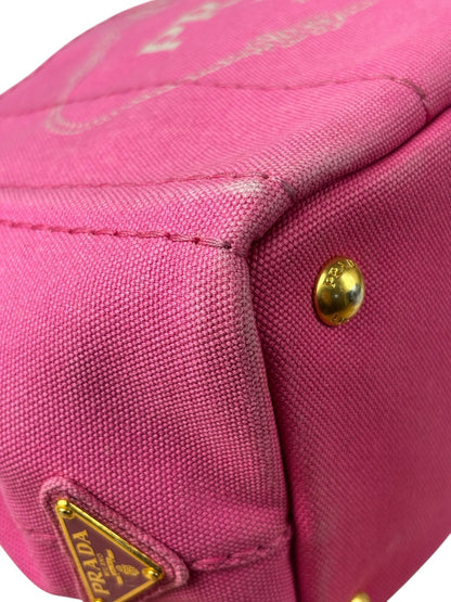 Prada Pink M Canapa Canvas Tote