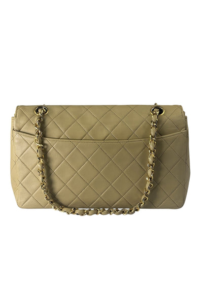 Chanel Vintage Beige Quilted Leather Diana Flap Bag 1989