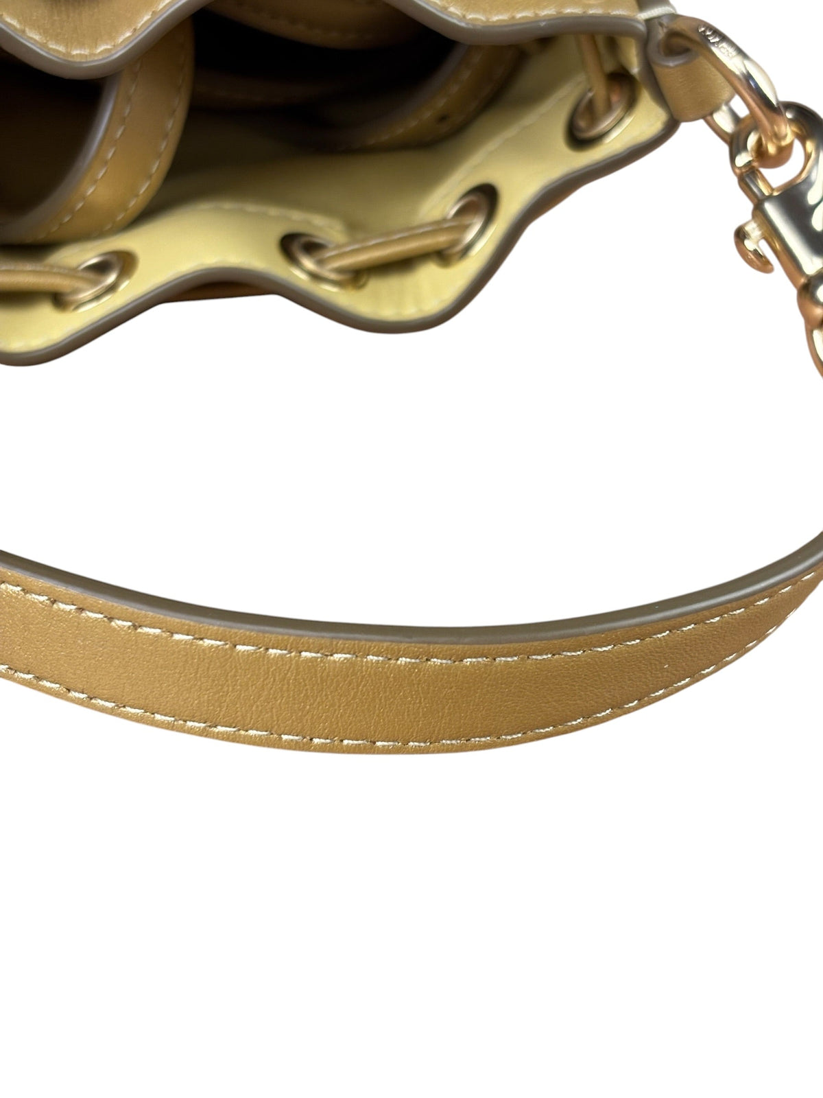 Coach Yellow Gold Mini Bucket Crystal Two-Way Bag