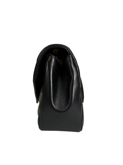 YSL Black Lambskin Matelasse Medium Loulou Shoulder Bag