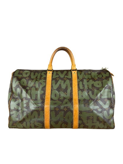 Louis Vuitton Stephen Sprouse Limited Edition Graffiti Keepall 50 Green