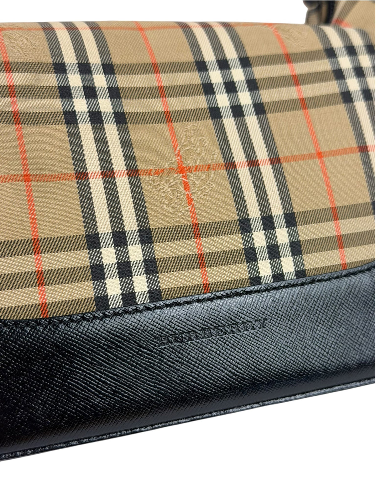 Burberry Haymarket Check Shadow Horse Canvas Shoulder Bag