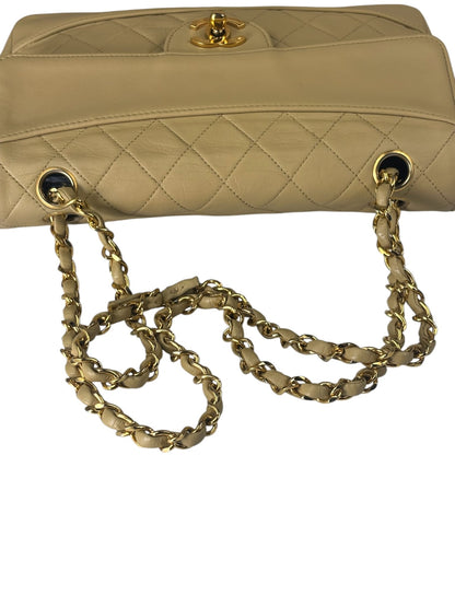 Chanel Vintage Beige Quilted Leather Diana Flap Bag 1989