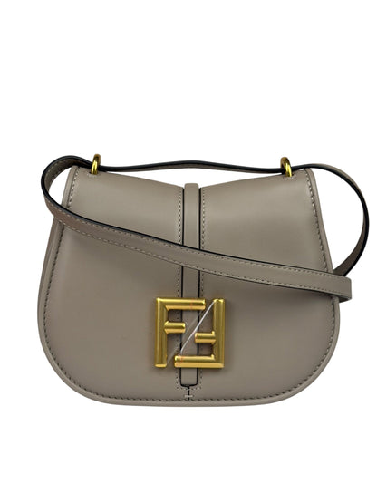 Fendi Dove Gray Leather C'mon Crossbody Bag