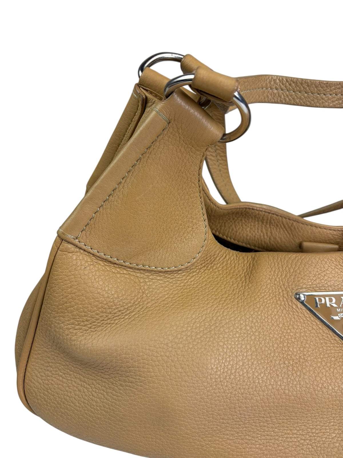 Prada Beige Leather Shoulder Bag