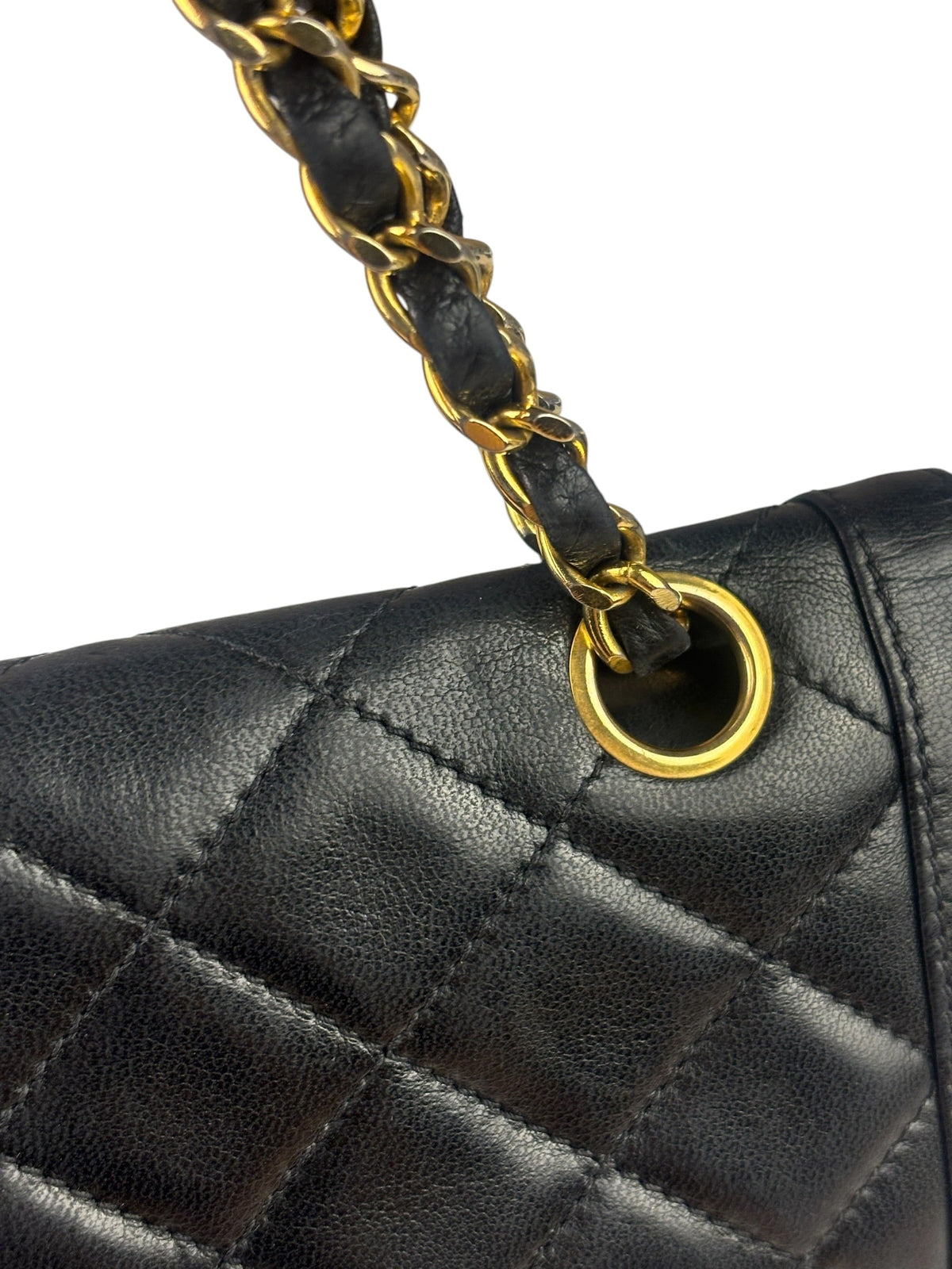 Chanel Black Quilted Leather Double Flap Small Bag