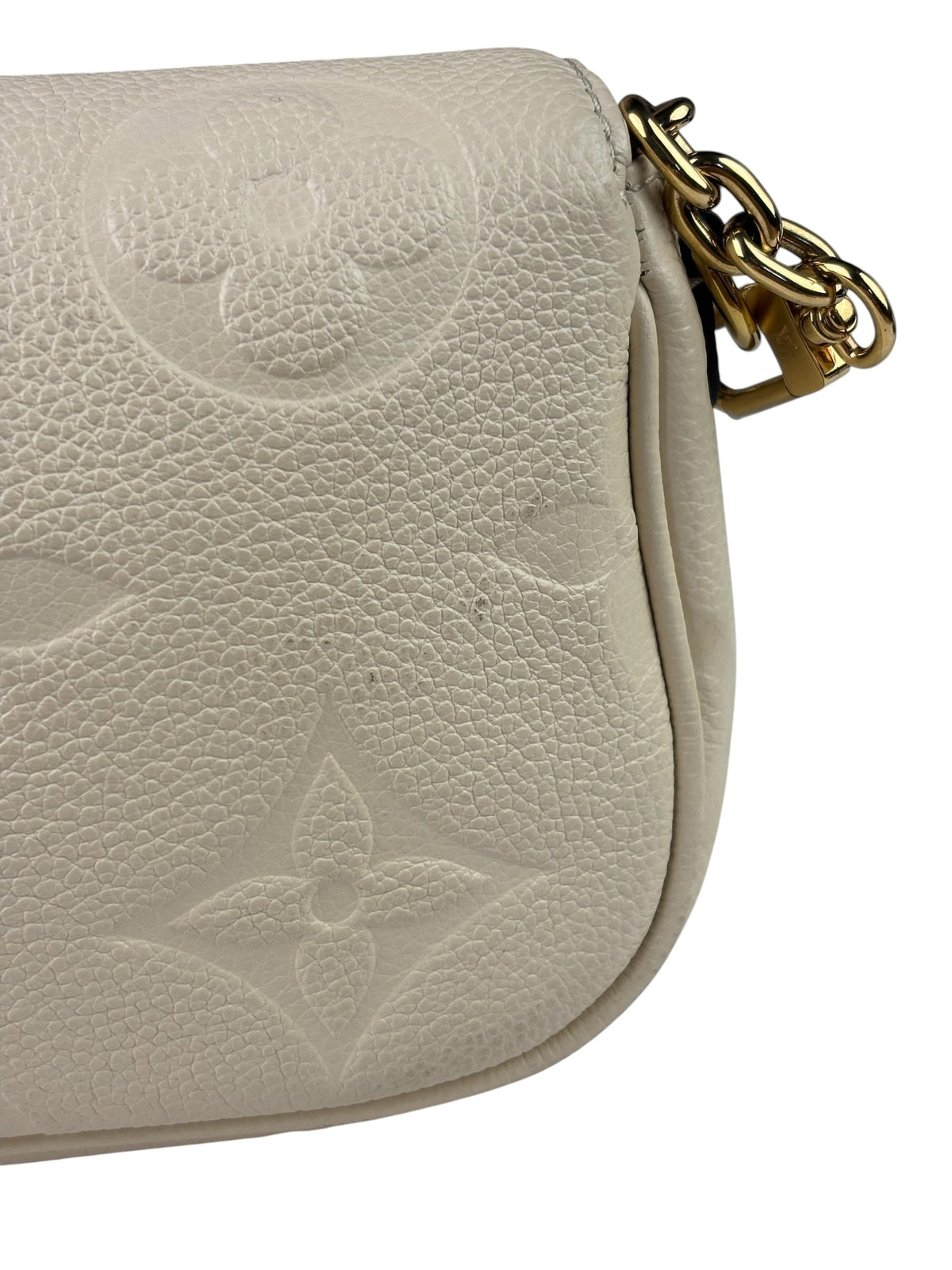 Louis Vuitton Ivory Empreinte Monogram Leather Chain Ivy Pochette