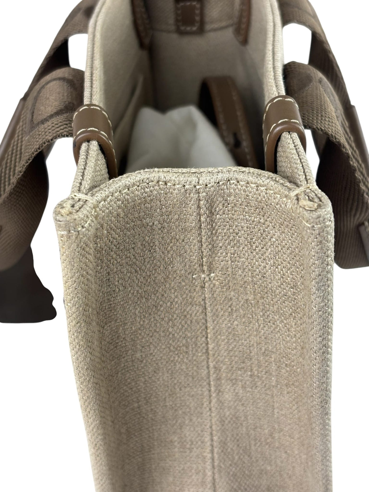 Chloé Small Woody Canvas 2Way Tote Khaki/Green