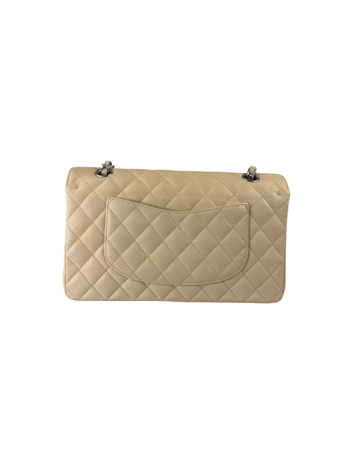 Chanel Beige Quilted Caviar Double Flap 2009