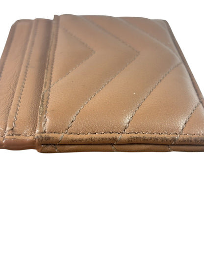 Yves Saint Laurent Dusty Rose Leather Cassandre Cardholder