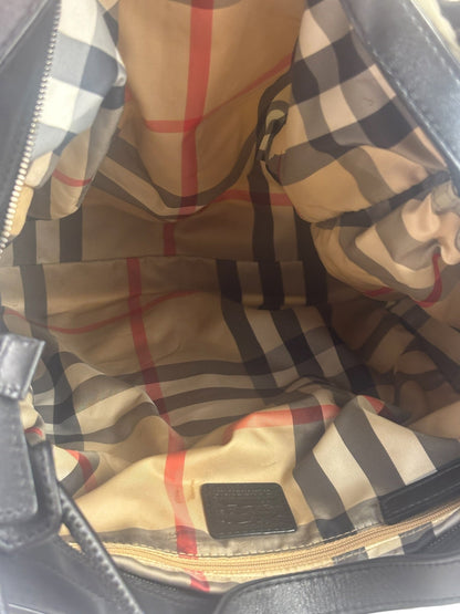 Burberry Geen Nylon/Leather Trim Buckleigh Tote Bag