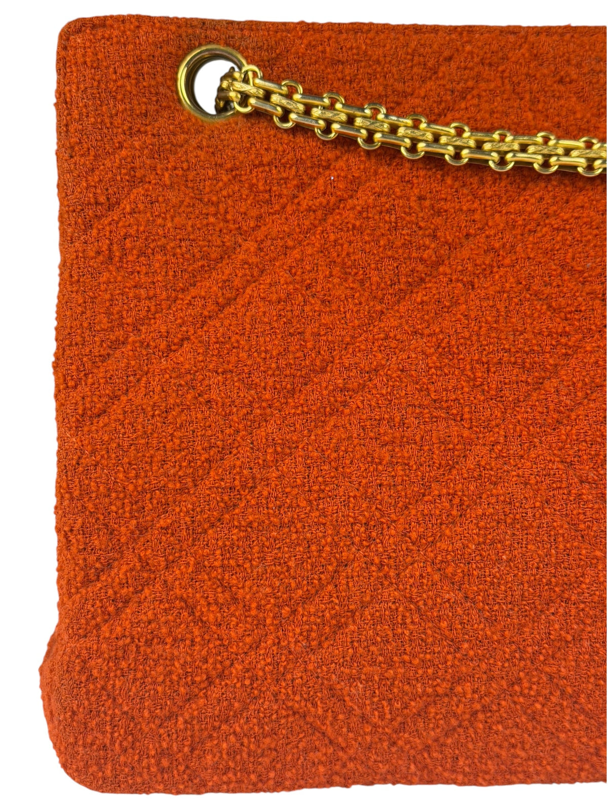 Chanel Vintage Red Quilted Tweed Shoulder Bag 1994