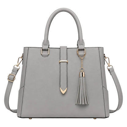 Orelza Grey Elegance Women’s Satchel Handbag