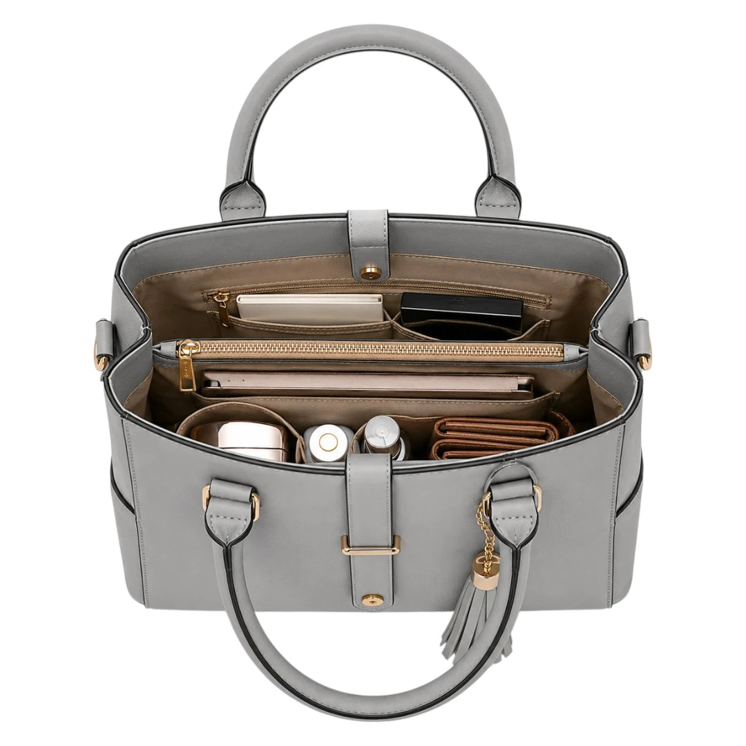 Orelza Grey Elegance Women’s Satchel Handbag