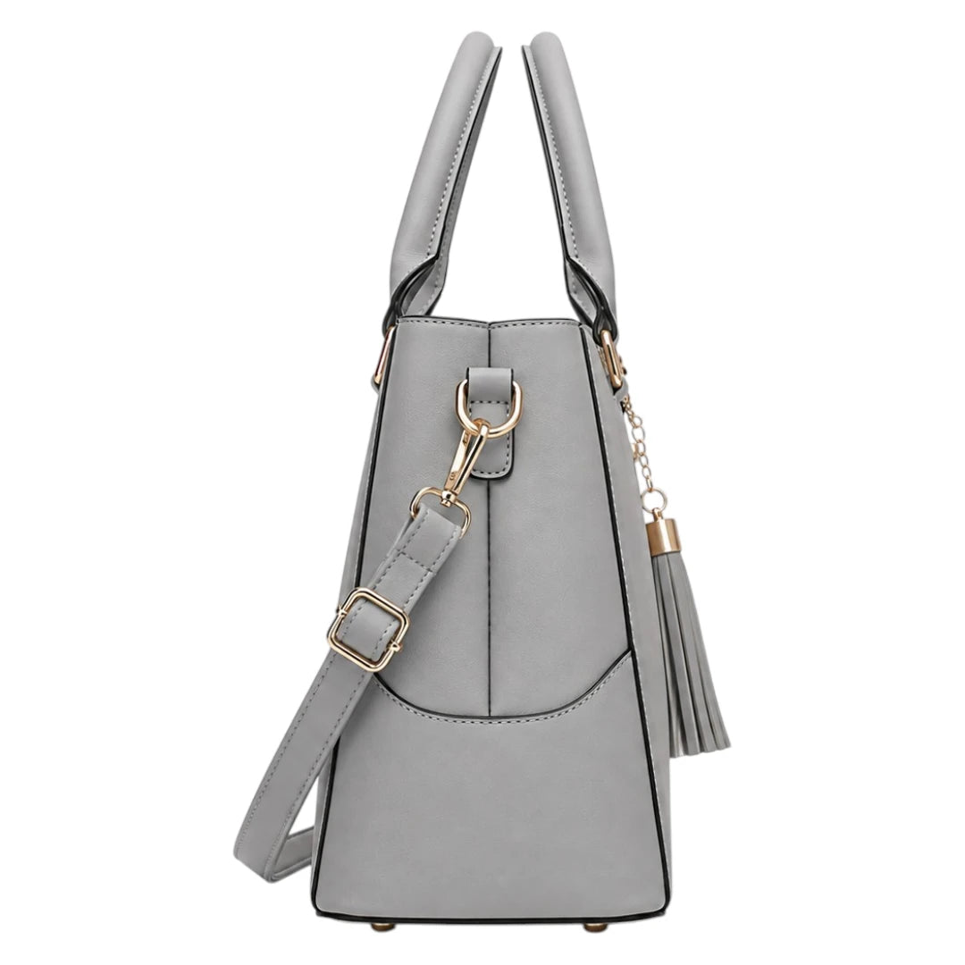 Orelza Grey Elegance Women’s Satchel Handbag