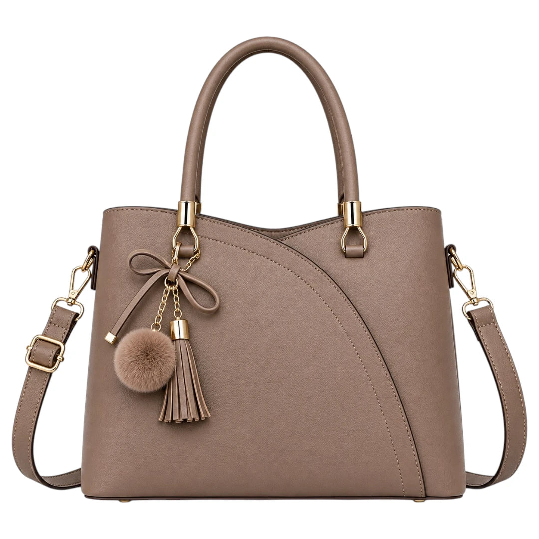 Orelza Mocha Curve Women’s Satchel Handbag