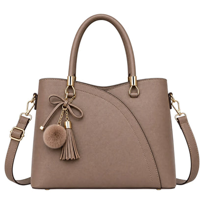 Orelza Mocha Curve Women’s Satchel Handbag