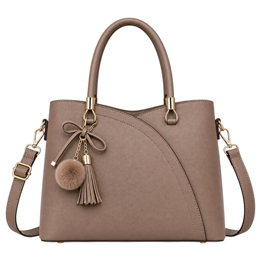 Orelza Mocha Curve Women’s Satchel Handbag