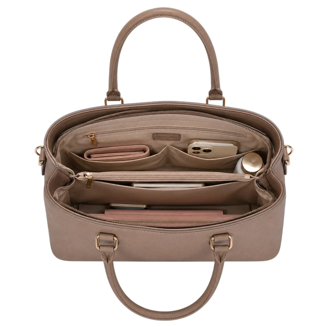 Orelza Mocha Curve Women’s Satchel Handbag