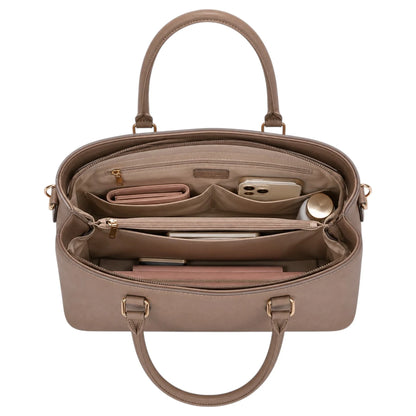 Orelza Mocha Curve Women’s Satchel Handbag
