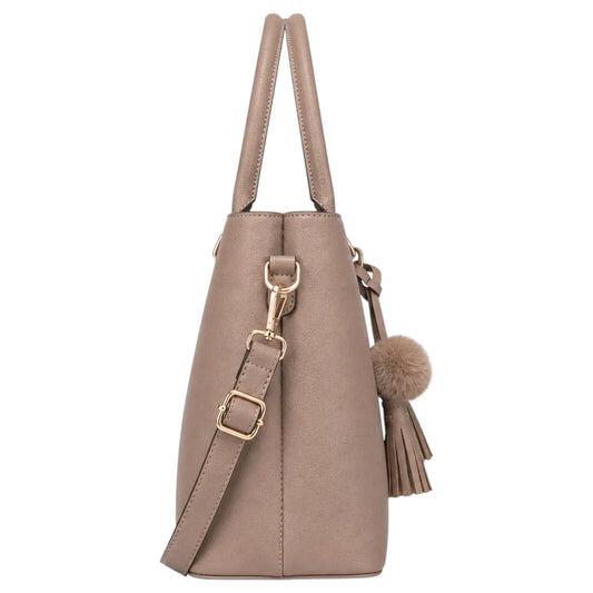 Orelza Mocha Curve Women’s Satchel Handbag
