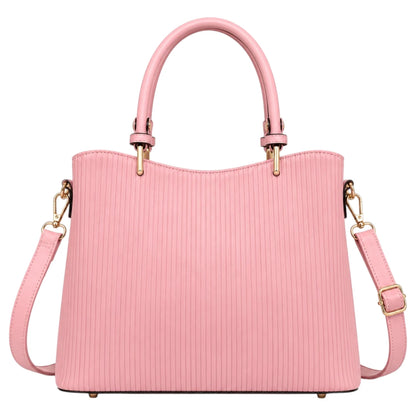 Orelza Pink Line Women’s Satchel Handbag