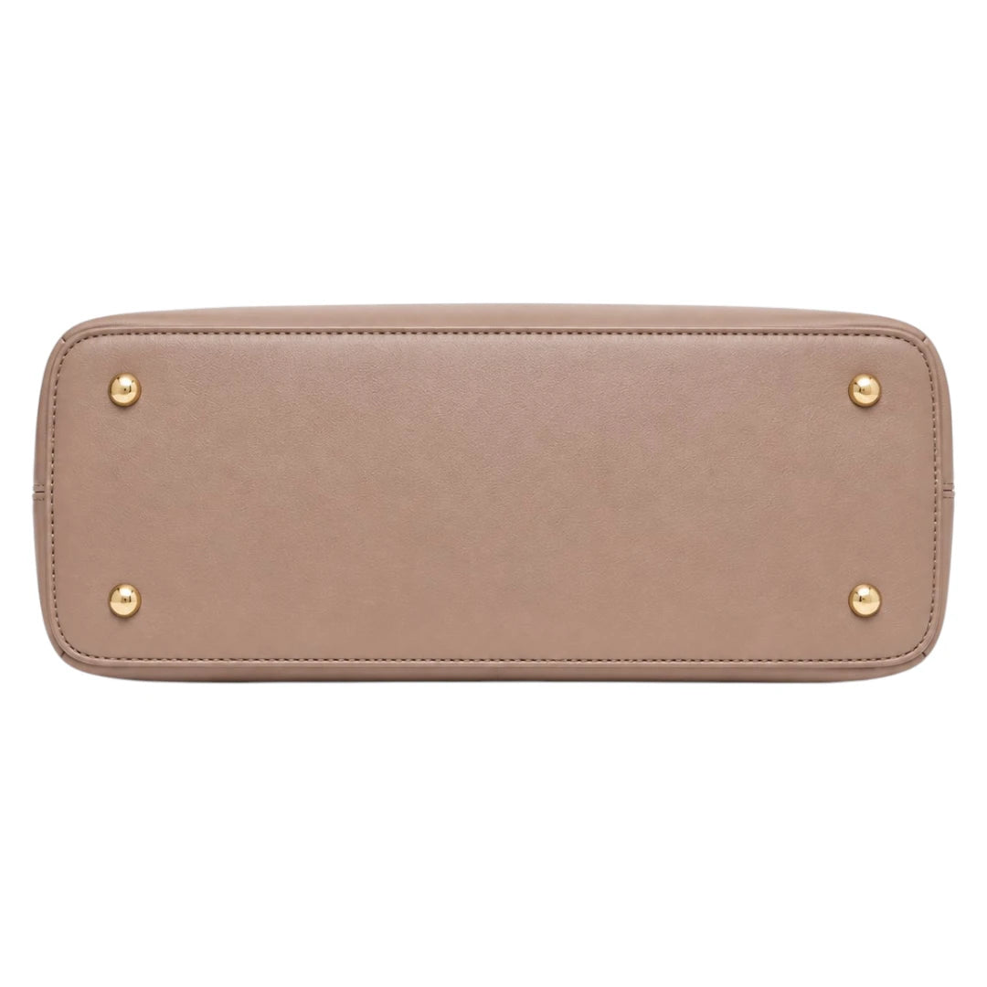 Orelza Taupe Luxe Women’s Satchel Handbag