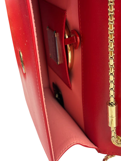 Bvlgari Red Calfskin Serpenti Forever Galuchat Crossbody Bag