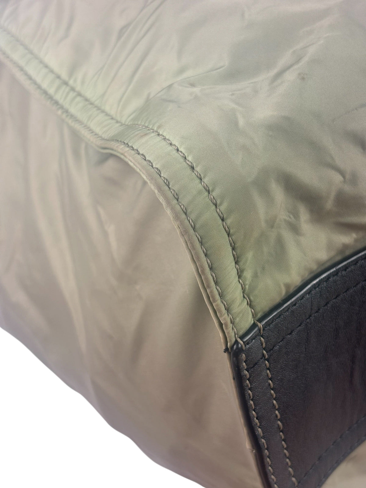 Burberry Geen Nylon/Leather Trim Buckleigh Tote Bag