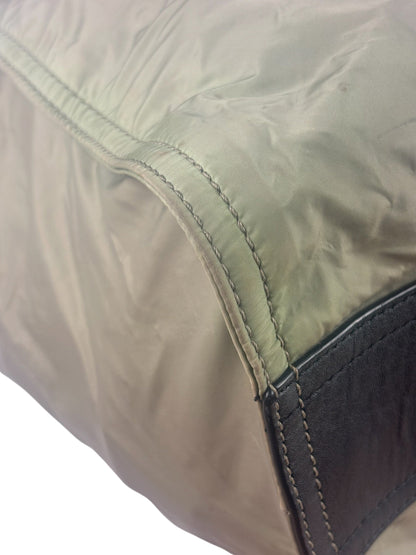Burberry Geen Nylon/Leather Trim Buckleigh Tote Bag