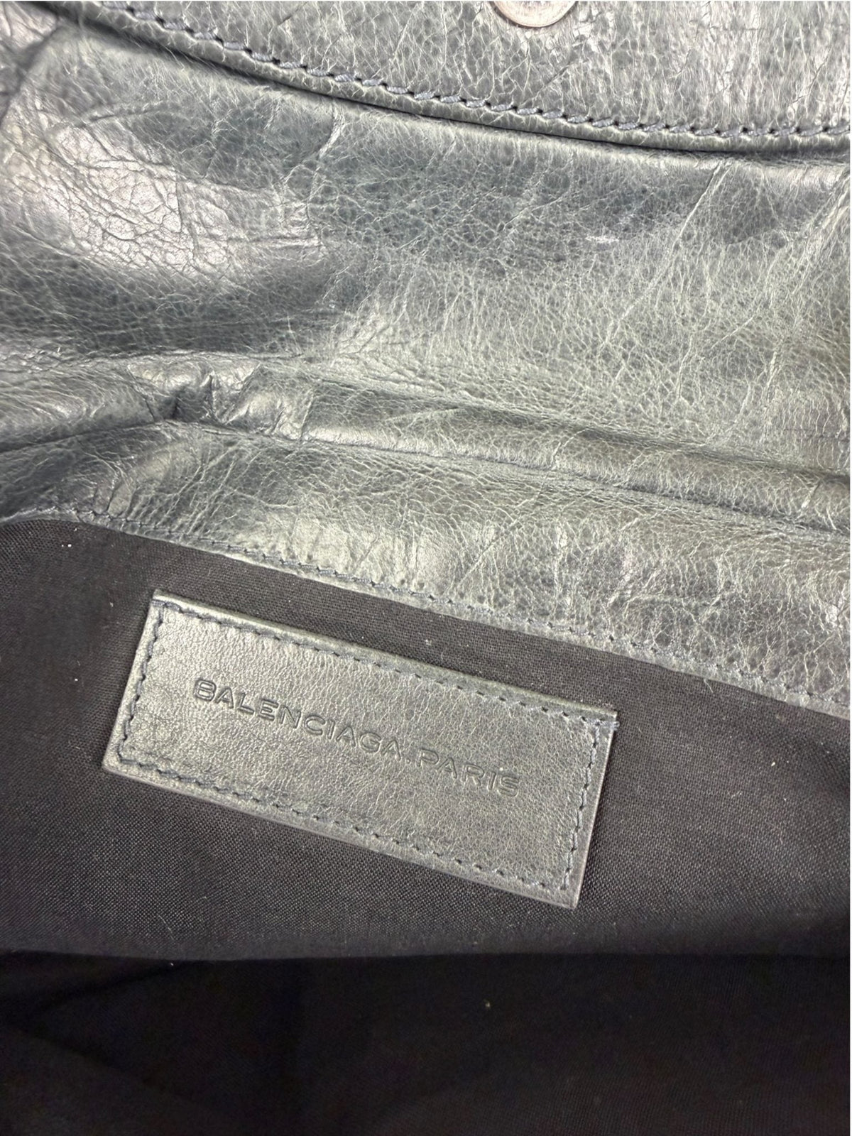 Balenciaga Grey Lambskin Giant Envelope Clutch