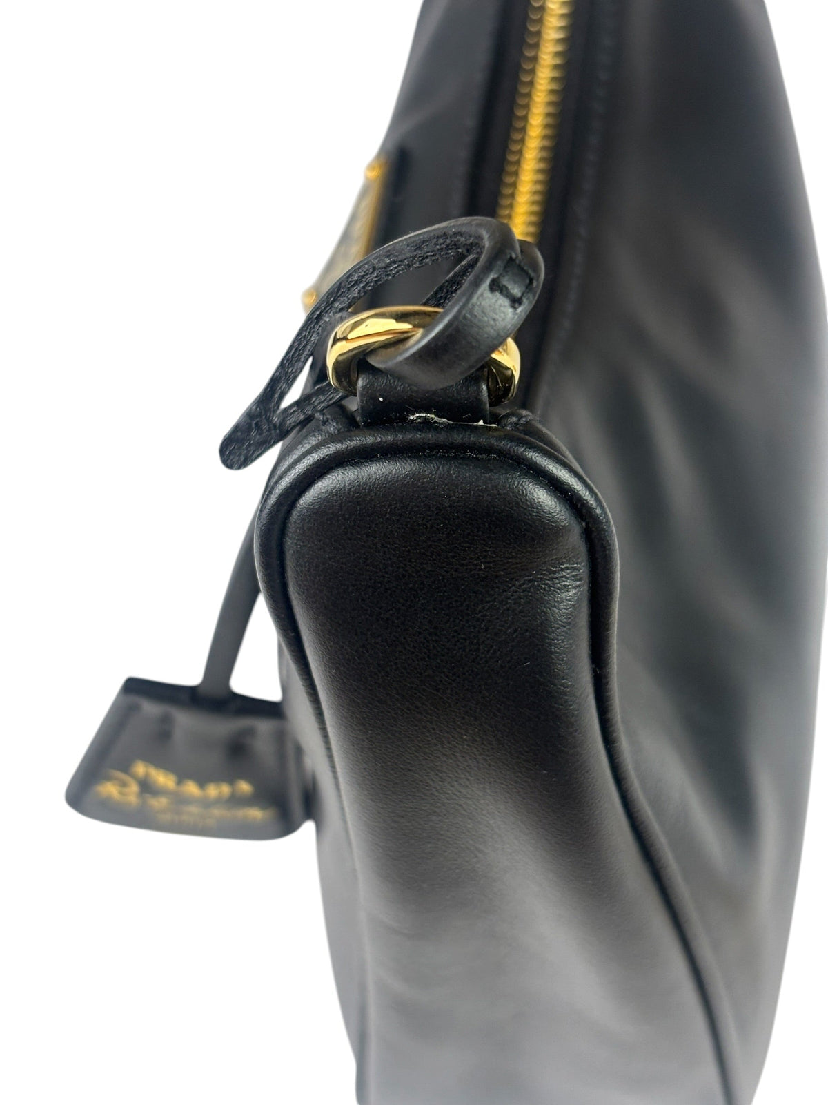 Prada Black Saffiano Leather Re-Edition Two-Way Bag
