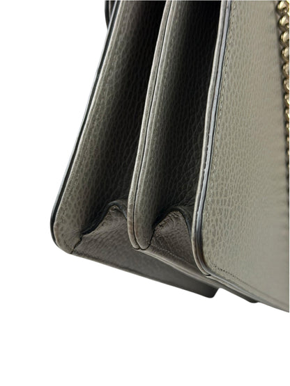 Gucci Grey Calfskin Interlocking Small G Shoulder Bag