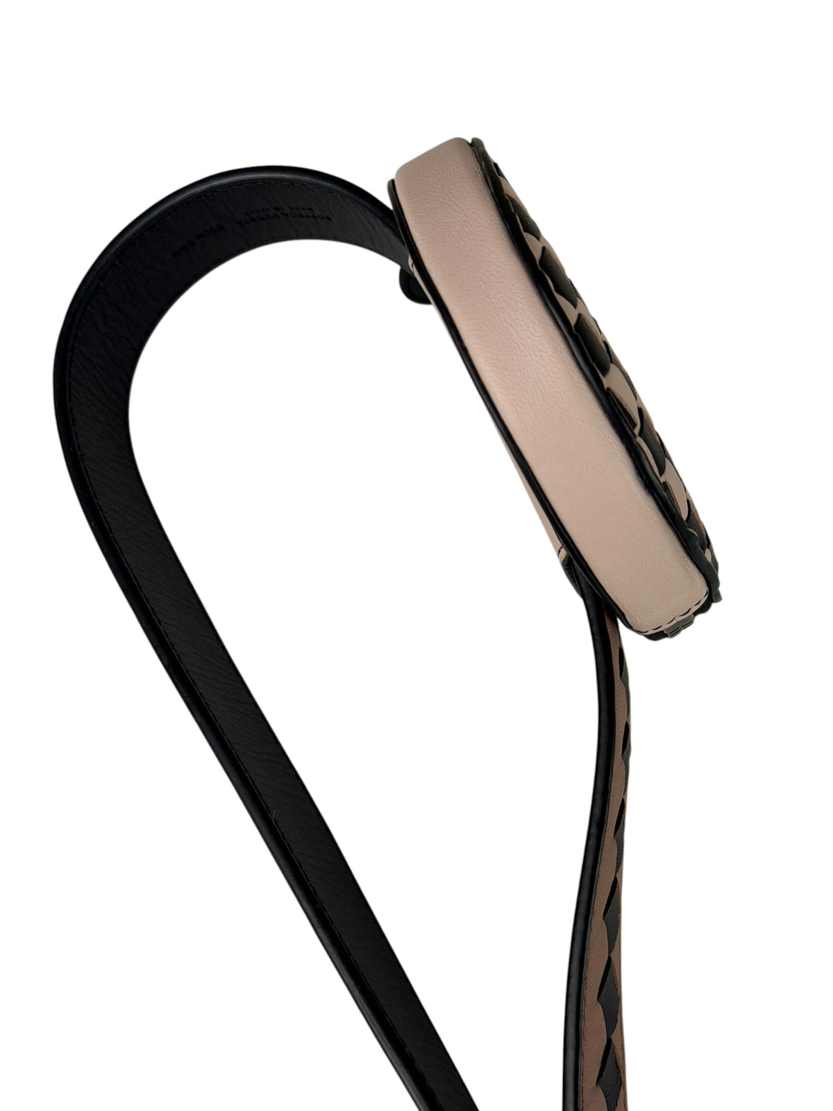 Bottega Veneta Black/Pink Intrecciato Round Around Belt Bag