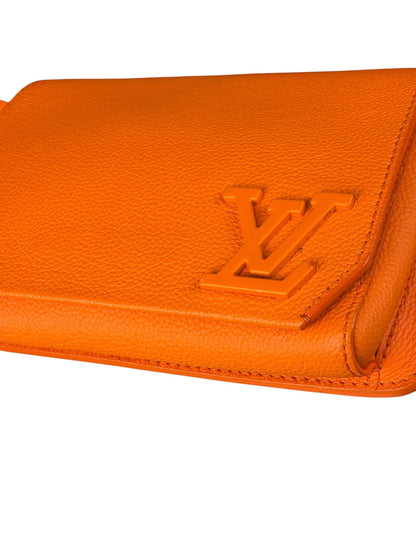 Louis Vuitton Aerogram Takeoff Leather Sling Bag Orange
