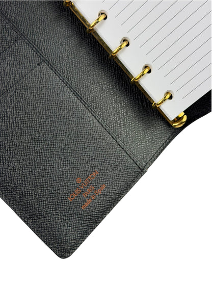 Louis Vuitton Black EPI Leather Agenda MM