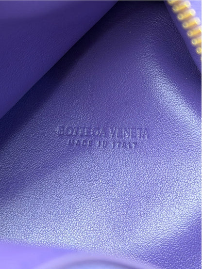 Bottega Veneta Purple Leather Nano Pyramid Pouch