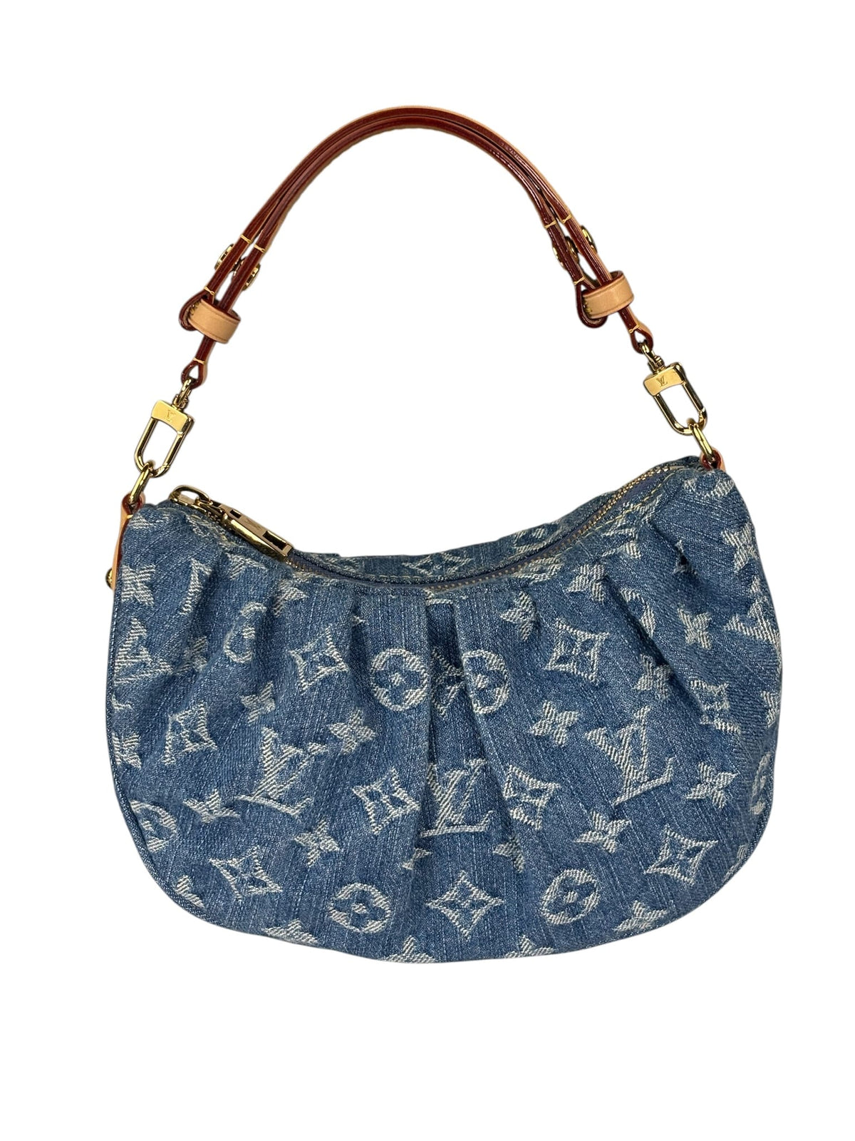 Louis Vuitton Blue Denim/Leather Trim Pochette