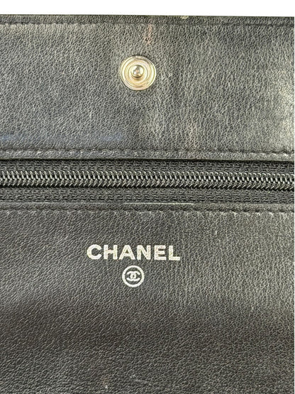 Chanel Black Caviar Flap Wallet On Chain 2013