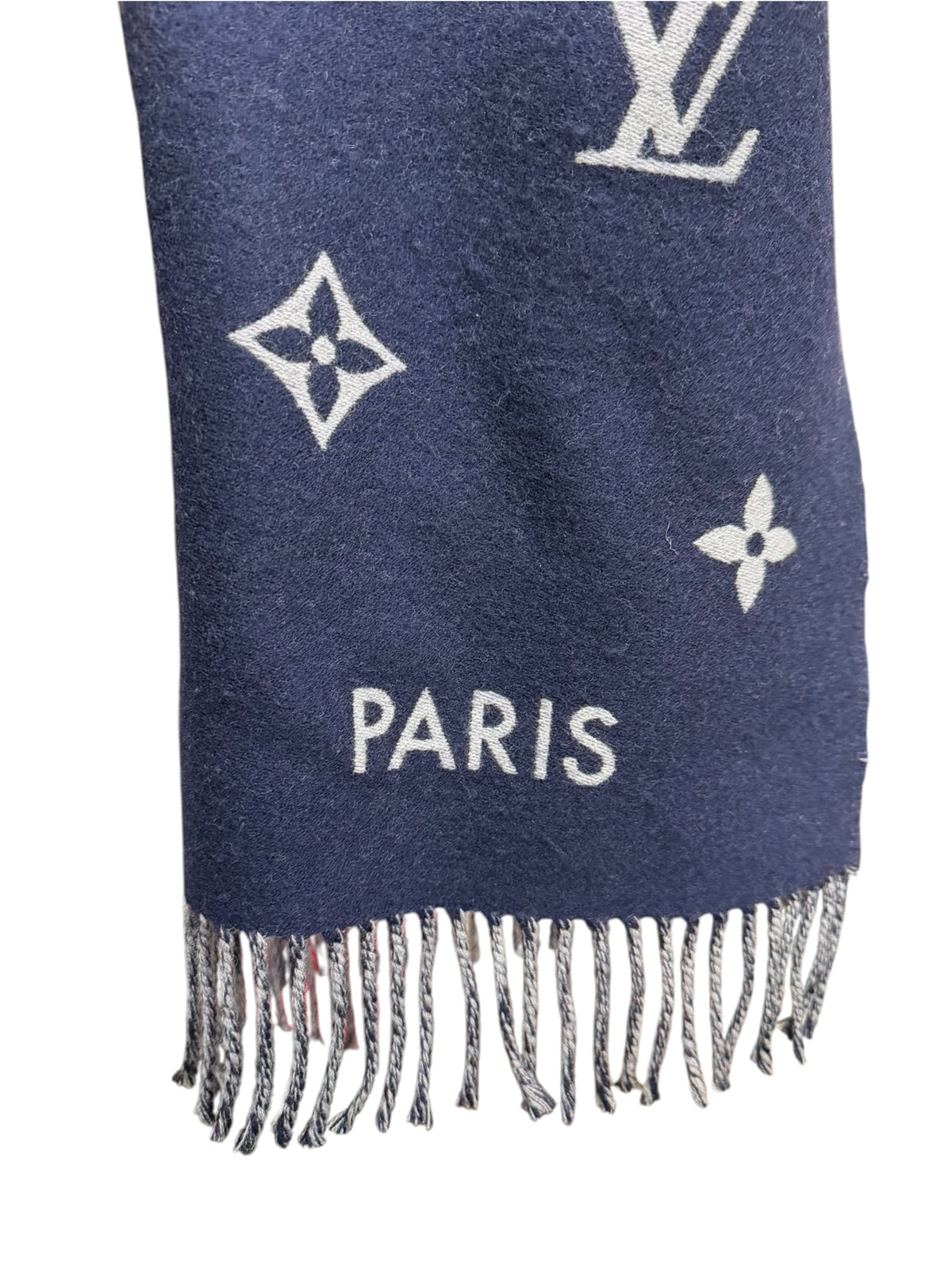 Louis Vuitton Blue Reykjavik All About Monogram Wool Scarf