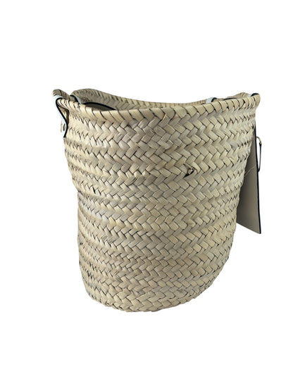 Versace Leather Trim Basket Bag