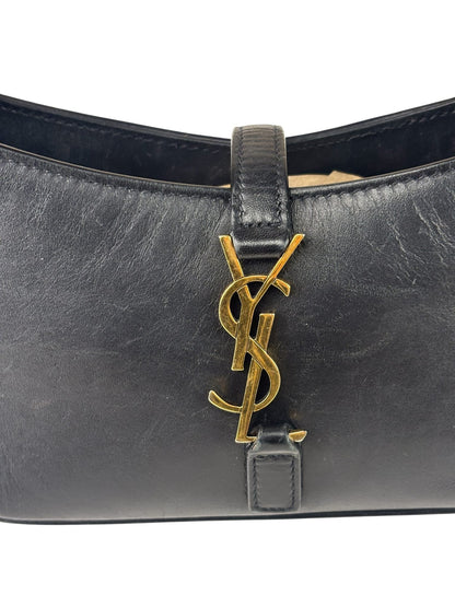 Yves Saint Laurent Black Leather Mini Le 5 À 7 Hobo Bag