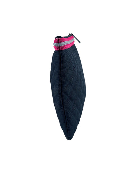 Chanel Navy Quilted Fluo Boy Medium O-Case Clutch