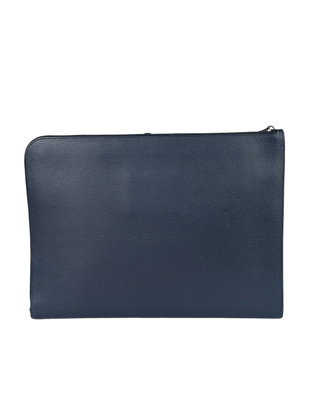 Coach Navy Pebbled Leather Laptop Case