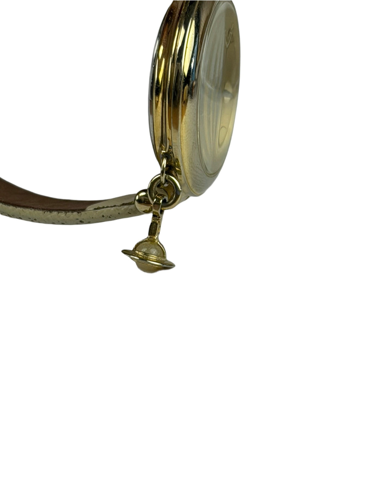 Vivienne Westwood White Leather Round Face Watch